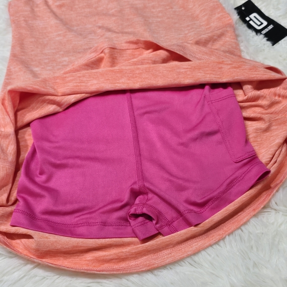 Ideology coral racer back dress with shorts - Picture 4 of 4